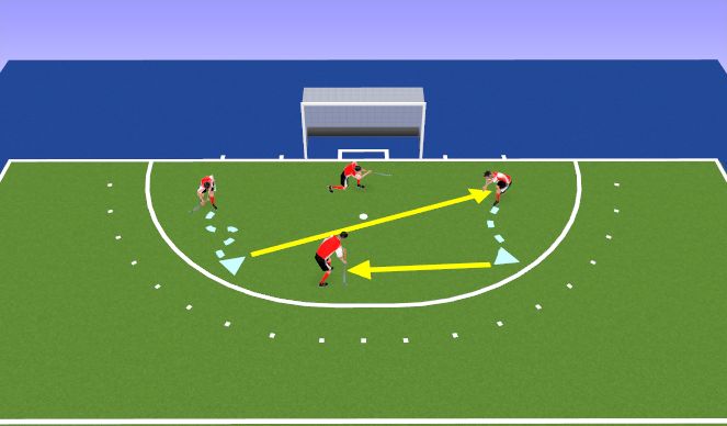 Hockey Session Plan Drill (Colour): Name Game