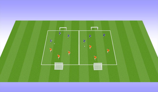 Football/Soccer Session Plan Drill (Colour): Arrival Scrimmages