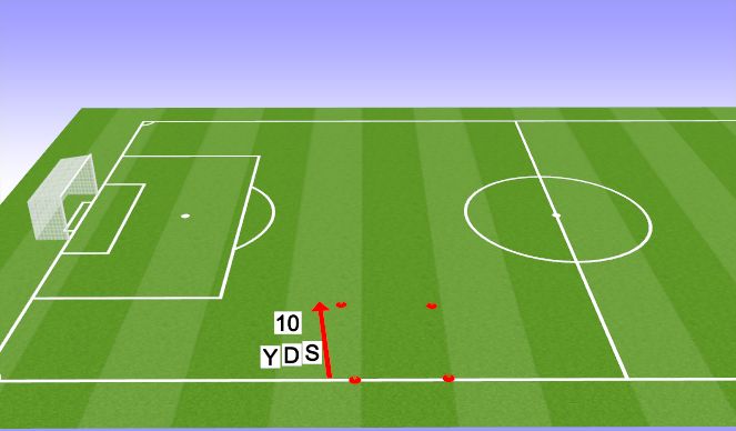 Football/Soccer Session Plan Drill (Colour): Warmup (10 minutes)