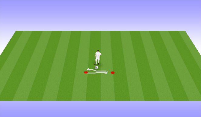 Football/Soccer Session Plan Drill (Colour): Inside Scissors