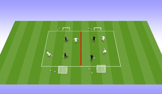Football/Soccer Session Plan Drill (Colour): SSG