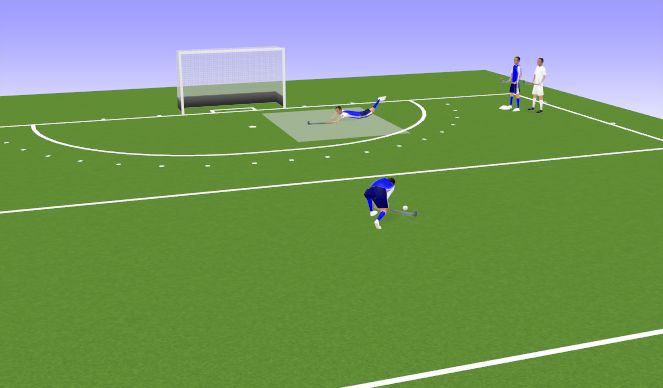 Hockey Session Plan Drill (Colour): Watertraining oefening 3