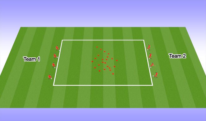 Football/Soccer Session Plan Drill (Colour): Dribbling option 9