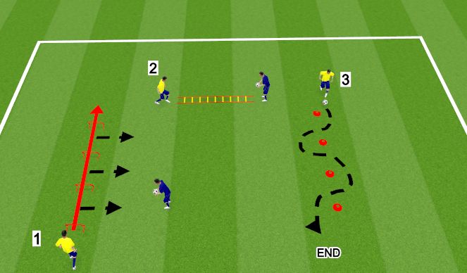 Football/Soccer Session Plan Drill (Colour): Ball control/Retention