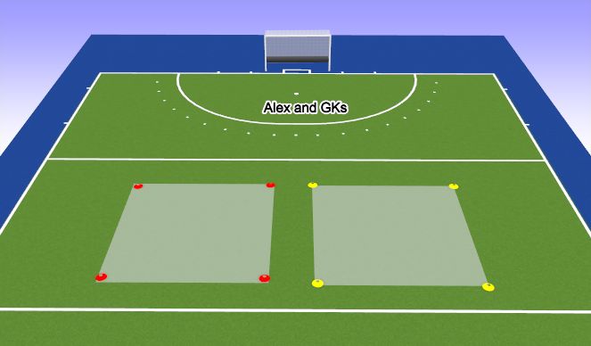 Hockey Session Plan Drill (Colour): Warm-up