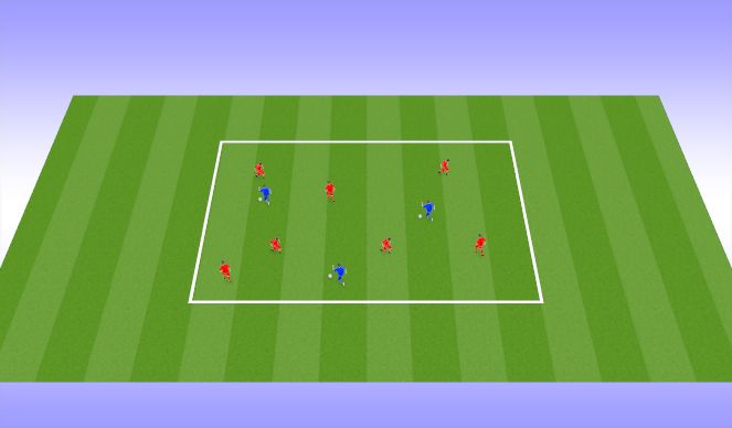 Football/Soccer Session Plan Drill (Colour): Dribbling Option 4