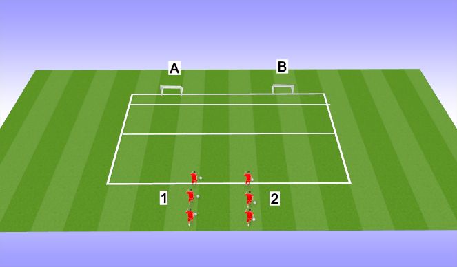 Football/Soccer Session Plan Drill (Colour): Dribbling Option 5