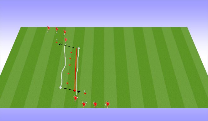 Football/Soccer Session Plan Drill (Colour): Dribbling option 8