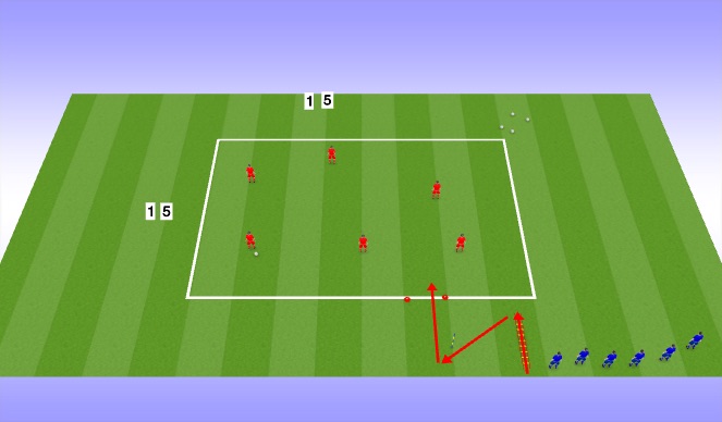 Football/Soccer Session Plan Drill (Colour): Warm up