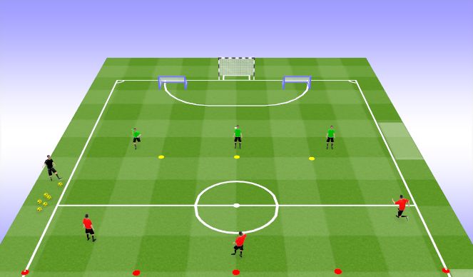 Futsal Session Plan Drill (Colour): 3v3 