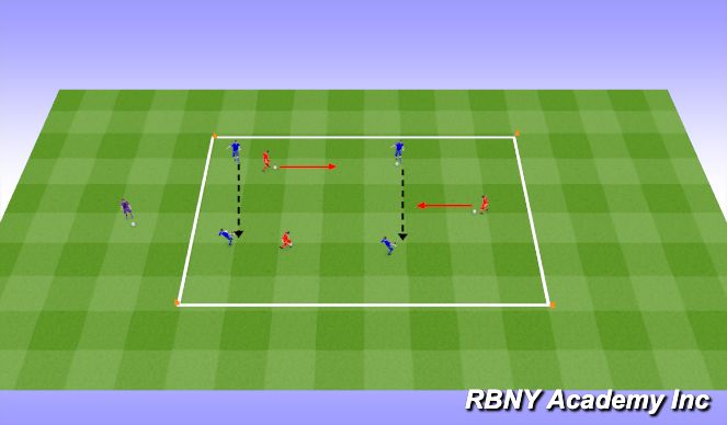 Football/Soccer Session Plan Drill (Colour): Main Activity