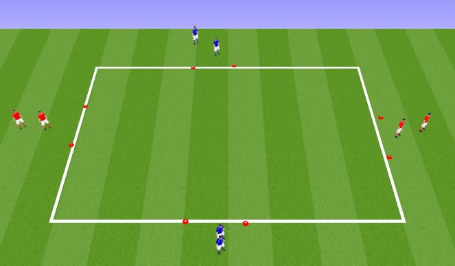 Football/Soccer Session Plan Drill (Colour): Warm Up 1v1