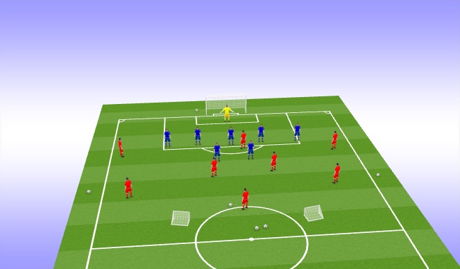 Football/Soccer Session Plan Drill (Colour): 8v8