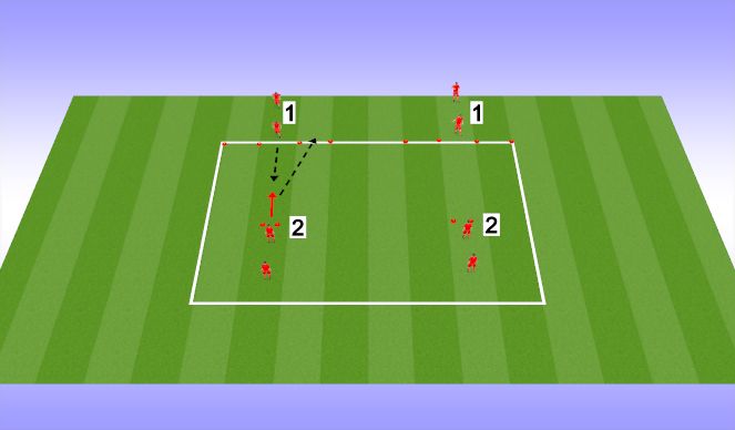 Football/Soccer Session Plan Drill (Colour): Passing Option 2
