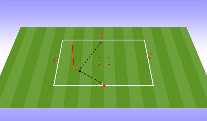 Football/Soccer Session Plan Drill (Colour): Passing option 9