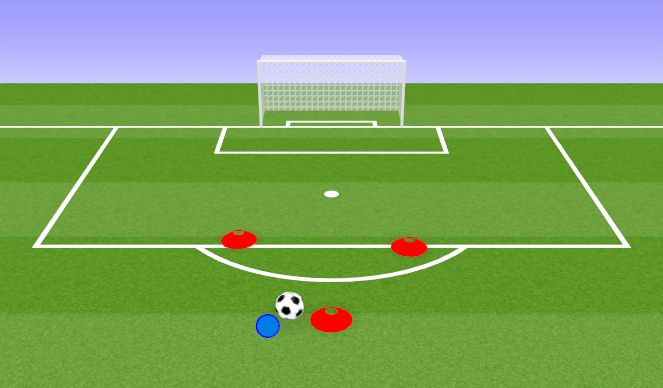Football/Soccer Session Plan Drill (Colour): Station #2, Shooting