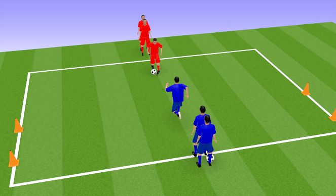 Football/Soccer Session Plan Drill (Colour): 1v1 to Gates