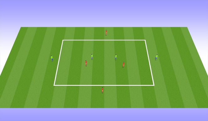 Football/Soccer Session Plan Drill (Colour): 2v2 with transition