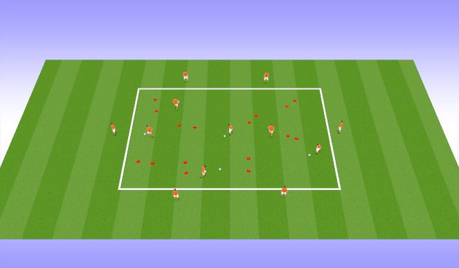 Football/Soccer Session Plan Drill (Colour): Ball mastery