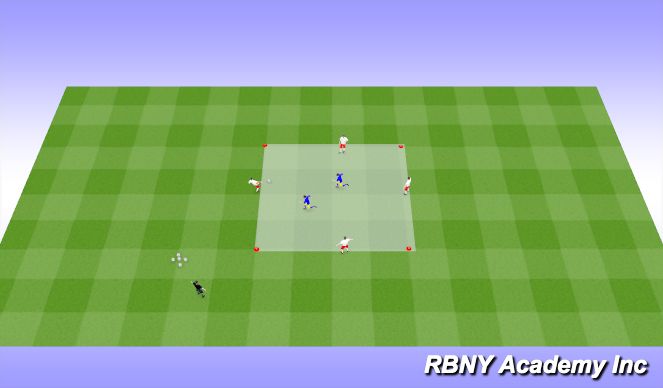 Football/Soccer Session Plan Drill (Colour): Intro - 4v2s