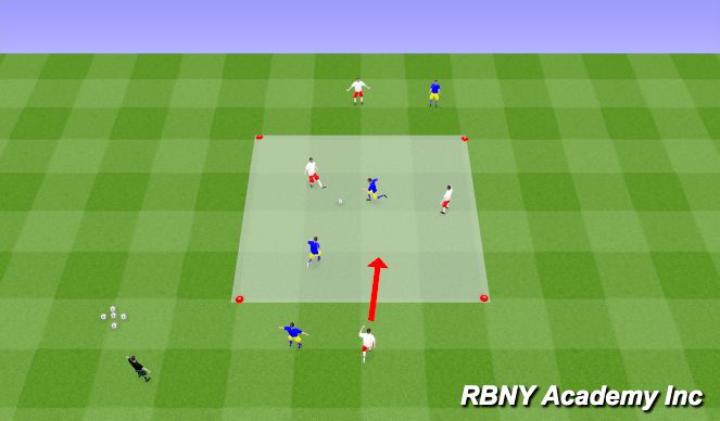 Football/Soccer Session Plan Drill (Colour): Condition - 2v2+2