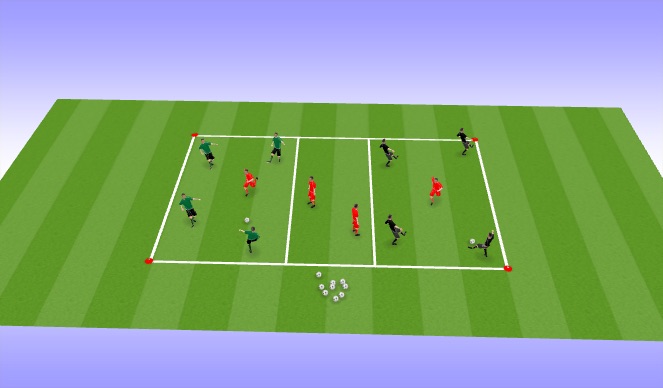 Football/Soccer Session Plan Drill (Colour): numbers game transition Rondo
