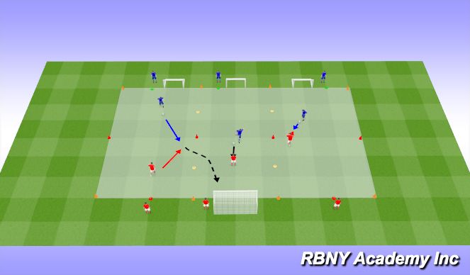 Football/Soccer Session Plan Drill (Colour): Warm Up