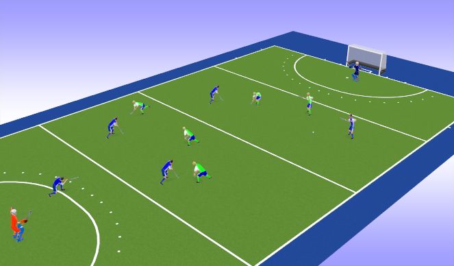 Hockey Session Plan Drill (Colour): Screen 1