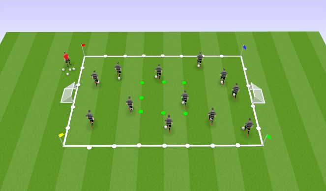 Football/Soccer Session Plan Drill (Colour): Ball Mastery Warm Up