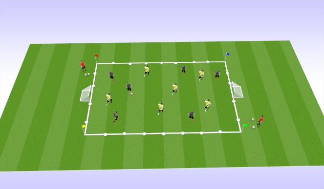Football/Soccer Session Plan Drill (Colour): SSG