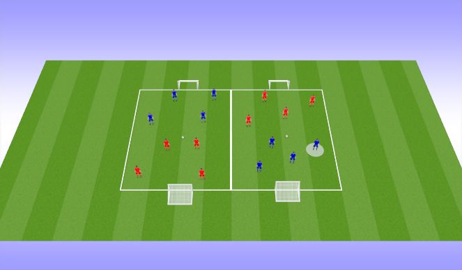 Football/Soccer Session Plan Drill (Colour): 4v4 Tournament (30 min)