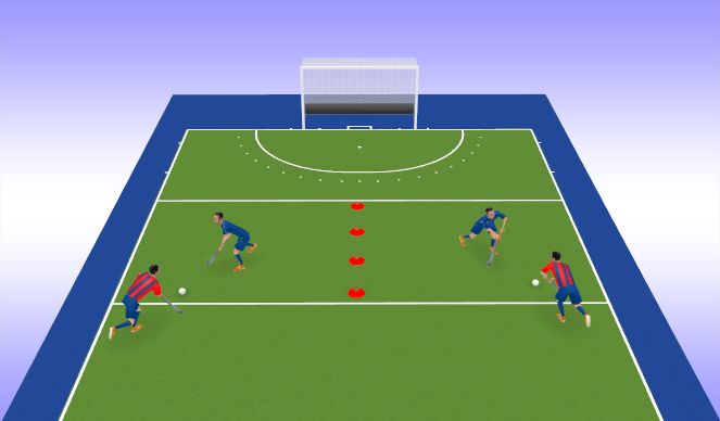 Hockey Session Plan Drill (Colour): Tackling