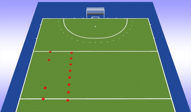 Hockey Session Plan Drill (Colour): Partij zonder keeper