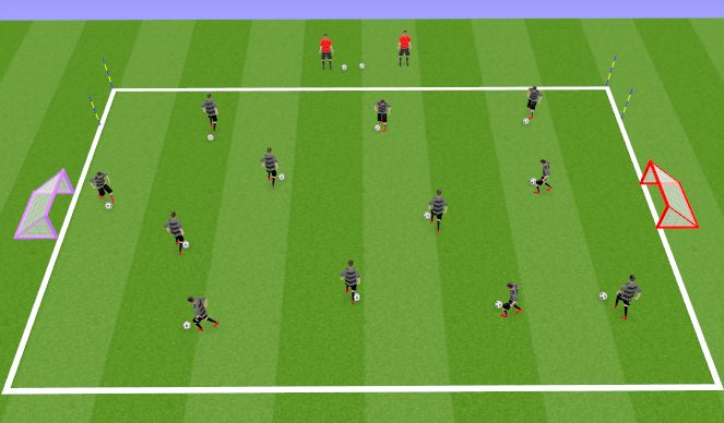 Football/Soccer Session Plan Drill (Colour): Ball Mastery