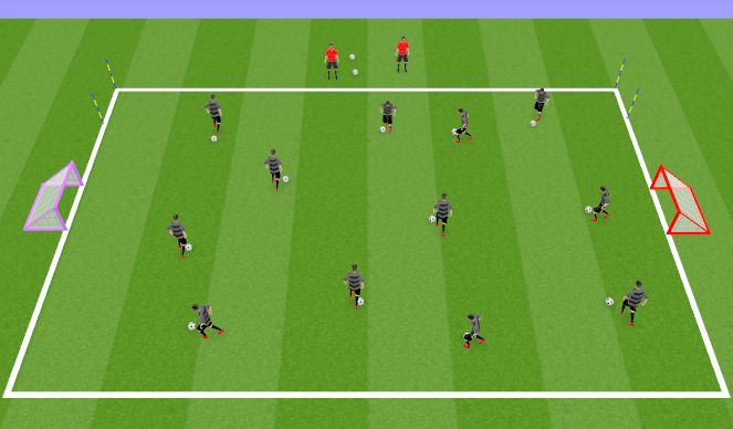 Football/Soccer Session Plan Drill (Colour): Ball Mastery Prog. 1