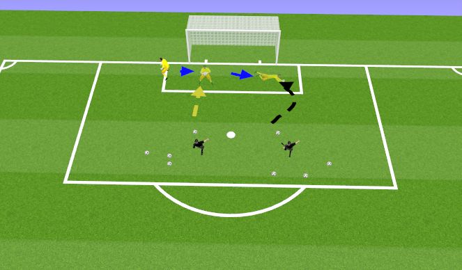 Football/Soccer Session Plan Drill (Colour): Pop Across