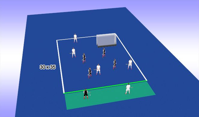 Hockey Session Plan Drill (Colour): Small Sided Game 1