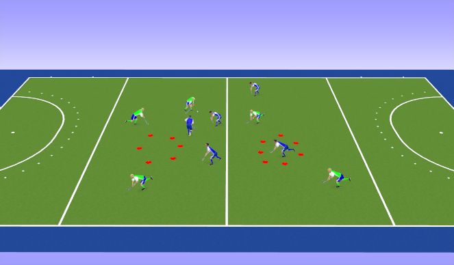 Hockey Session Plan Drill (Colour): Screen 1