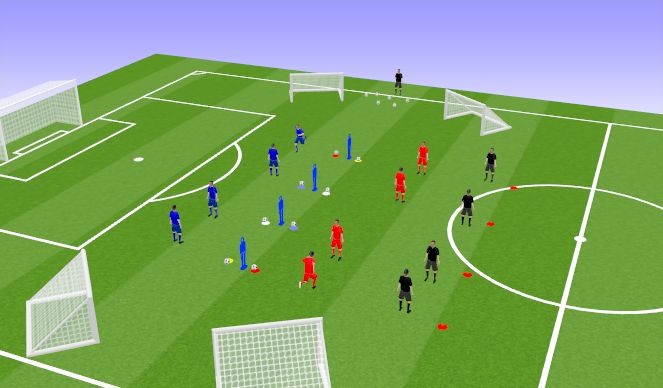 Football/Soccer Session Plan Drill (Colour): Warm up