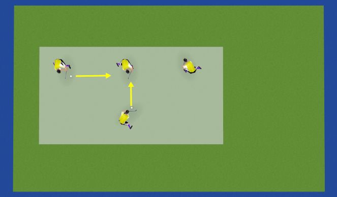Hockey Session Plan Drill (Colour): Touch Ts