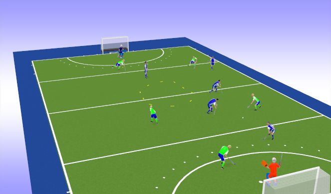 Hockey Session Plan Drill (Colour): Screen 1