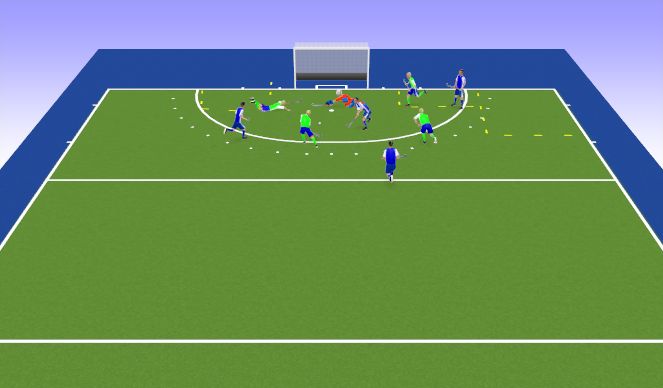 Hockey Session Plan Drill (Colour): Screen 1