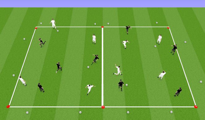 Football/Soccer Session Plan Drill (Colour): Warm Up