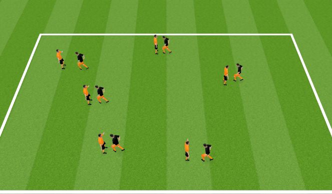 Football/Soccer Session Plan Drill (Colour): Below knee tag