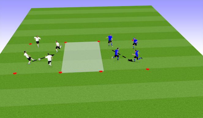Football/Soccer Session Plan Drill (Colour): Passing and Movement