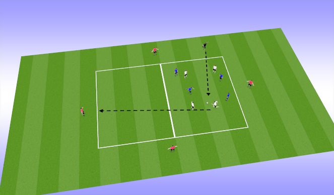 Football/Soccer Session Plan Drill (Colour): Possession & Switching the POA