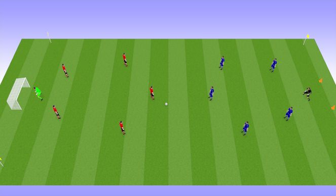 Football/Soccer Session Plan Drill (Colour): SCRIMMAGE