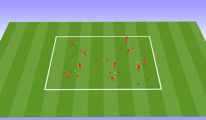 Football/Soccer Session Plan Drill (Colour): Warm Up