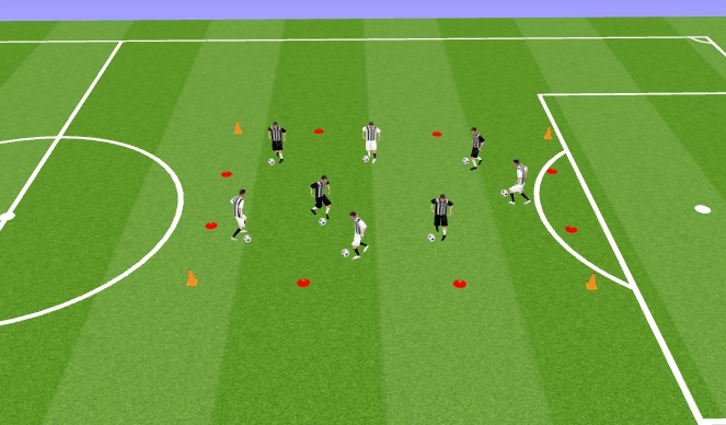 Football/Soccer Session Plan Drill (Colour): Intro - King of the Ring