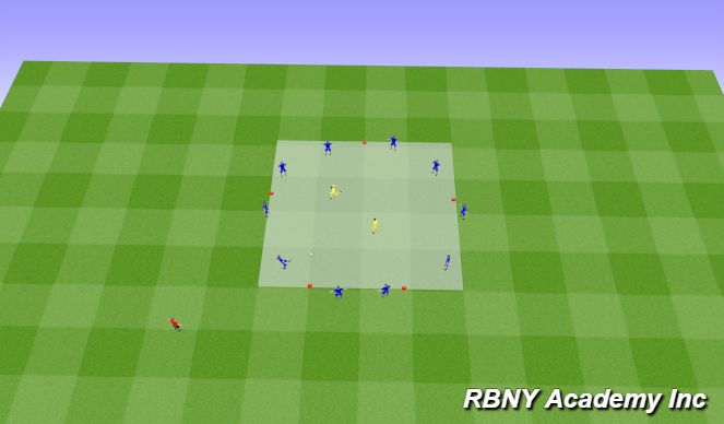 Football/Soccer Session Plan Drill (Colour): Intro - 10v2